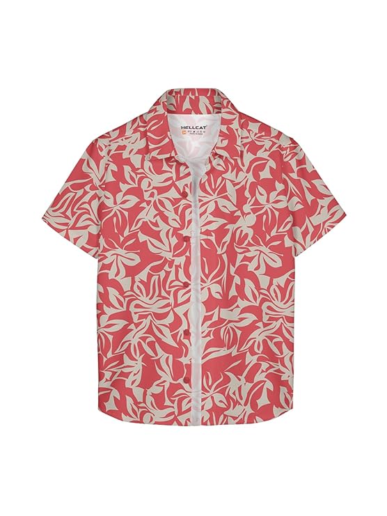 HELLCAT Yellow Trendy Regular Fit Printed Causal Shirt for Boys