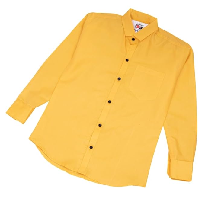 CUTIEWEAR Regular Fit Boy's Kid's Fullsleeve Cotton Casual Shirt Plain Shirt for All Occasion