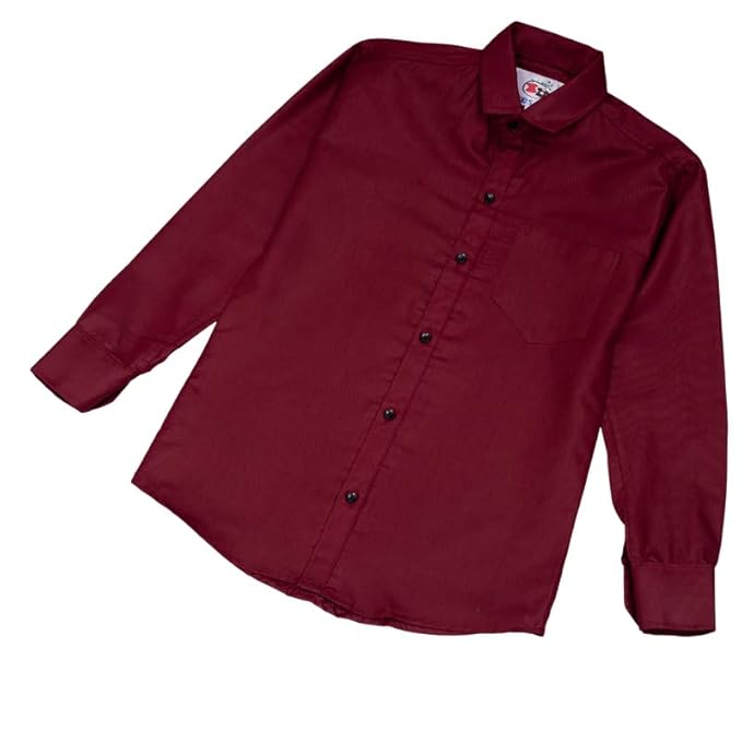 CUTIEWEAR Regular Fit Boy's Kid's Fullsleeve Cotton Casual Shirt Plain Shirt for All Occasion